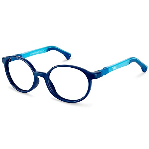 NANOVISTA Unisex Kinder Flicker 3.0 Sonnenbrille, Mattes Marineblau/Hellblau, 48 von NANOVISTA