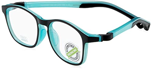 NANOVISTA Unisex-Kinder Power UP 3.0 Sonnenbrille, Bicolor Schwarz Mate/Azul Glow, 48 von NANOVISTA