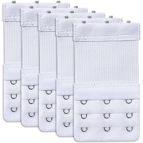 NANXJIUR Damen BH Verlängerer Extender 3 Haken Elastisch BH-Extender Band Weichen Gurt Komfortabel (Weiß) von NANXJIUR