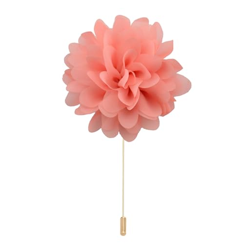 NANZU 10 * 11 CM 10 stücke Gold Chiffon Tuch Blume Anstecknadel Abzeichen Blume Corsage Satin Blume/rose Anstecknadel Brosche Pin Für Frauen Braut von NANZU