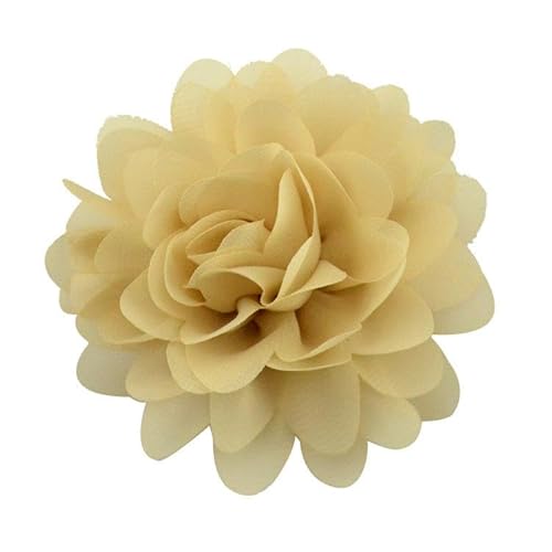 NANZU 10 * 11 CM 10 stücke Silber Chiffon Tuch Blume Anstecknadel Abzeichen Blume Corsage Satin Blume/rose Anstecknadel Brosche Pin Für Frauen Braut von NANZU