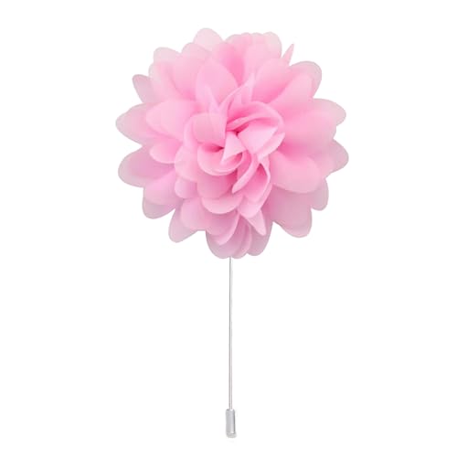 NANZU 10 * 11 CM 6 stücke Silber Chiffon Tuch Blume Anstecknadel Abzeichen Blume Corsage Satin Blume/rose Anstecknadel Brosche Pin Für Frauen Braut von NANZU