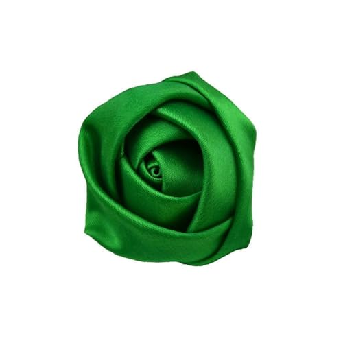 NANZU 35 * 9 cm 10 Stück schwarze kleine silberne Satin-Blumen-Reversnadel-Abzeichen-Blumen-Corsage Satin-Blumen-/Rosen-Reversnadel-Brosche für Frauen Braut von NANZU