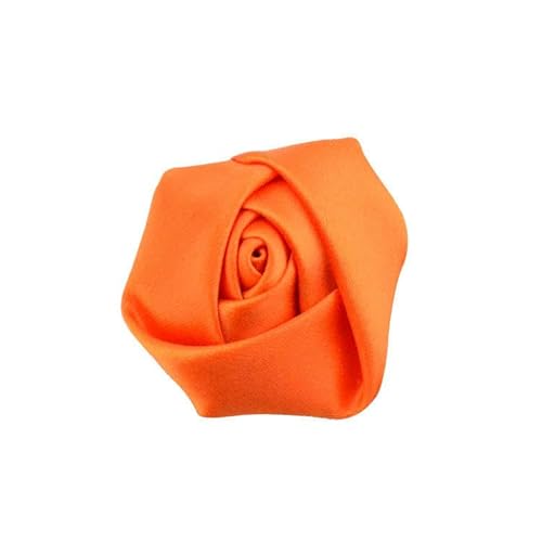 NANZU 35 * 9 cm 12 Stück schwarze kleine silberne Satin-Blumen-Reversnadel-Abzeichen-Blumen-Corsage Satin-Blumen-/Rosen-Reversnadel-Brosche für Frauen Braut von NANZU