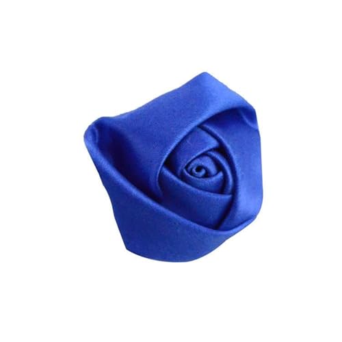 NANZU 35 * 9 cm 20 Stück schwarze kleine silberne Satin-Blumen-Reversnadel-Abzeichen-Blumen-Corsage Satin-Blumen-/Rosen-Reversnadel-Brosche für Frauen Braut von NANZU