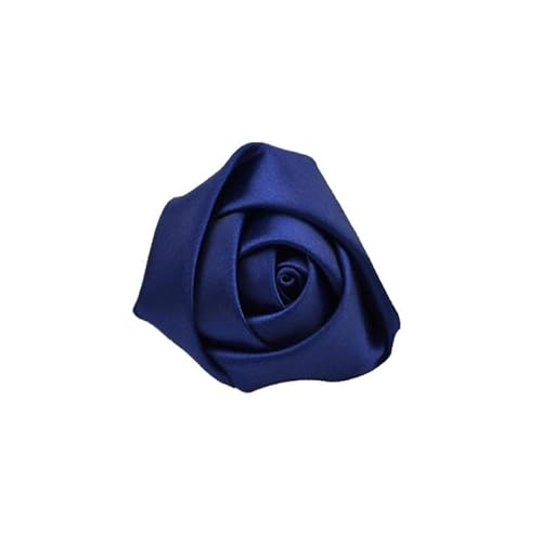 NANZU 35 * 9 cm 20 Stück schwarze kleine silberne Satin-Blumen-Reversnadel-Abzeichen-Blumen-Corsage Satin-Blumen-/Rosen-Reversnadel-Brosche für Frauen Braut von NANZU