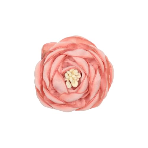 NANZU 4 * 10 CM 10 stücke Brennen Rand Gold Satin Blume Anstecknadel Abzeichen Blume Corsage Satin Blume/Rose Anstecknadel Brosche Pin Für Frauen Braut von NANZU