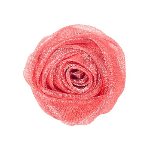 NANZU 5 * 10CM 4PCS Pailletten Silber Organza Tuch Blume Anstecknadel Abzeichen Blume Corsage Satin Blume/Rose Anstecknadel Brosche Pin Für Frauen Braut von NANZU