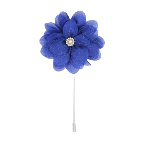 NANZU 8 * 11 cm 10/20 stücke Perle Silber Seide Chiffon Stoff Blume Anstecknadel Abzeichen Blume Corsage Satin Blume Anstecknadel Brosche Pin Für Frauen Braut von NANZU