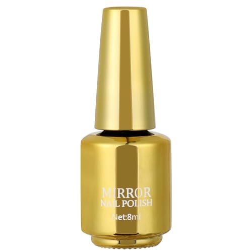 NAOLVE Metallic Nagellack, Metallic Spiegeleffekt Nagellack, Mirror Nagellack Lack Chrom Nail Polish, Magic Semi-Mirror Effekt Langlebiger Nagellack, Bunte Glänzende Chrom Nail art Metall Nagellack,01 von NAOLVE