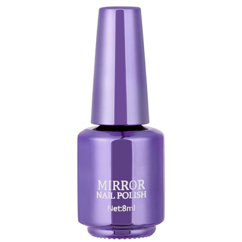 NAOLVE Metallic Nagellack, Metallic Spiegeleffekt Nagellack, Mirror Nagellack Lack Chrom Nail Polish,Magic Semi-Mirror Effekt Langlebiger Nagellack,Bunte Glänzende Chrom Nail art Metall Nagellack,09 von NAOLVE