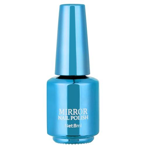 NAOLVE Metallic Nagellack, Metallic Spiegeleffekt Nagellack, Mirror Nagellack Lack Chrom Nail Polish,Magic Semi-Mirror Effekt Langlebiger Nagellack,Bunte Glänzende Chrom Nail art Metall Nagellack,10 von NAOLVE