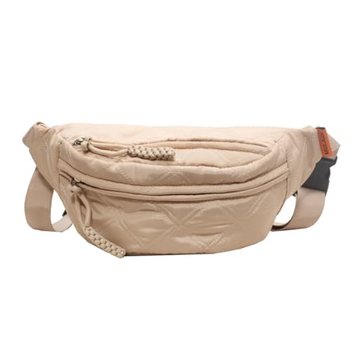 NAOYQ Brusttasche Crossbody Sling Bag Sporttasche Crossbody Bag für Frauen sportlich Hüfttasche Gürteltasche Seitentaschen Laufgürtel Damen Handy umhängetasche Wasserdicht Nylon Khaki von NAOYQ