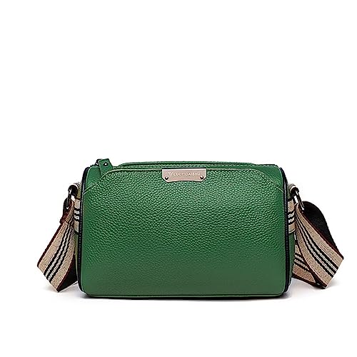 NAOYQ Crossbody Bag Damen mit breitem Gurt Tasche Damen klein Vintage Ledertasche modern Damentasche Handytasche umhängetasche Echtleder Citytasche Handtasche klein Grün von NAOYQ