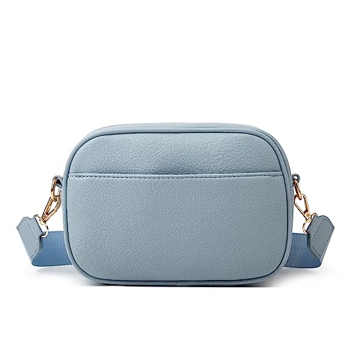 NAOYQ Crossbody Tasche Damen Leichter Damen Handy umhängetasche mit Breitem Schultergurt Schultertasche Damen Handtasche klein Damentasche Tasche Damen klein Citytasche Blau von NAOYQ