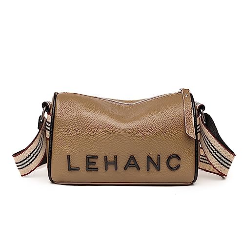 NAOYQ Crossbody Tasche Damen Vintage mit Breitem Schultergurt kleine handtaschen zum umhängen Tasche Damen Damentasche umhängetasche mädchen Große Kapazität Reißverschluss Passt Khaki von NAOYQ