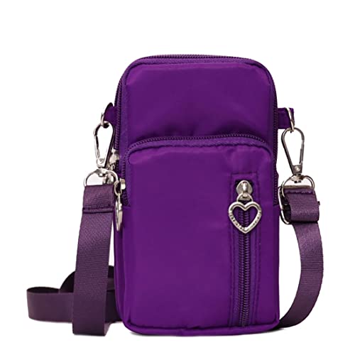 NAOYQ Handy umhängetasche Damen kleine handtaschen zum umhängen Nylon sportlich Leicht Handy Tasche Handytasche zum umhängen mädchen Laufen Armtasche wasserdicht Crossbody Tasche Damen von NAOYQ