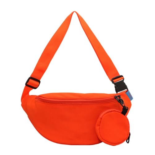 NAOYQ Hüfttasche Gürteltasche Klein Rucksack Seitentaschen umhängetasche Laufgürtel Brusttasche Bauchtasche Damen Wasserdicht Nylon für Outdoorsport, Wandern, Radfahren, Reisen Orange von NAOYQ