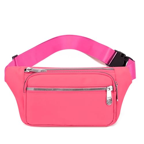 NAOYQ Hüfttasche Gürteltasche Seitentaschen sportlich Laufgürtel Brusttasche Bauchtasche Damen Herren Crossbody Sling Bag Sporttasche Handy geldbörse umhängetasche Wasserdicht Nylon Rot von NAOYQ