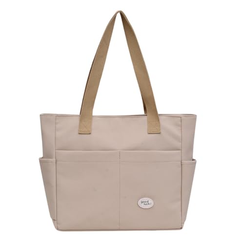 NAOYQ handtasche damen groß aus Canvas Shopper tasche crossbody Tote Bag umhängetasche mädchen Henkeltaschen Stofftasche Schulterhandtasche mit reißverschluss für den täglichen Gebrauch Khaki von NAOYQ