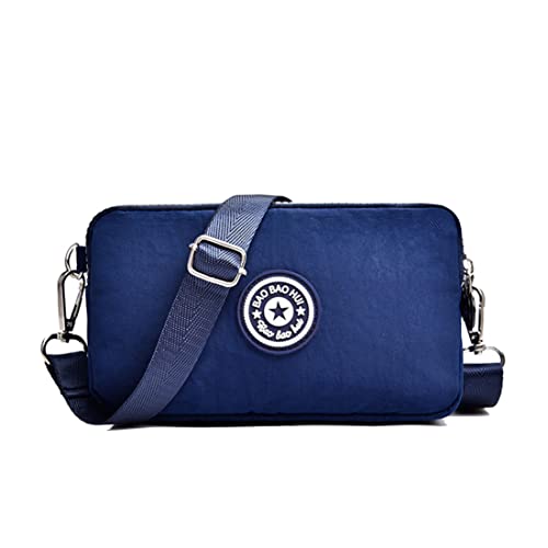 NAOYQ handtaschen Damen kleine umhängetasche Stoff Handytasche zum umhängen Damen Handy umhängetasche mädchen Schultertasche kleine Tasche wasserdicht für Frauen Crossbody Tasche Damen blau von NAOYQ