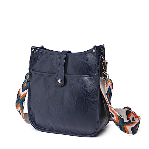 NAOYQ umhängetasche Damen Damentasche Multifunktionstasche Handtasche klein Tasche Crossbody Damen Reißverschluss Passt mit breitem Gurt Schultertasche Damentasche Multifunktionstasche Blau von NAOYQ