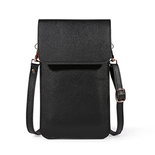 NAOYQ umhängetasche damen Klein touchscreen tasche handytasche zum umhängen damen schultertaschen handy tasche damen umhänge crossbody geldbörse mit handyfachMini Bag schwarz von NAOYQ