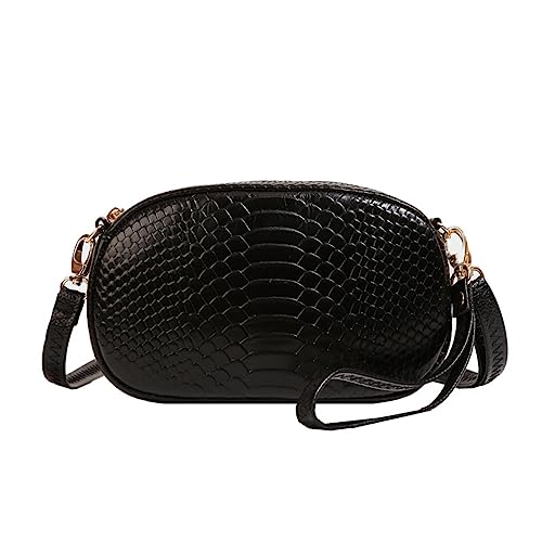 NAOYQ umhängetasche mädchen Tasche Crossbody Damen Handy Schultertaschen Damentasche Handytasche Handtasche klein Reißverschluss Passt Abendtasche Schlichte Schwarz von NAOYQ