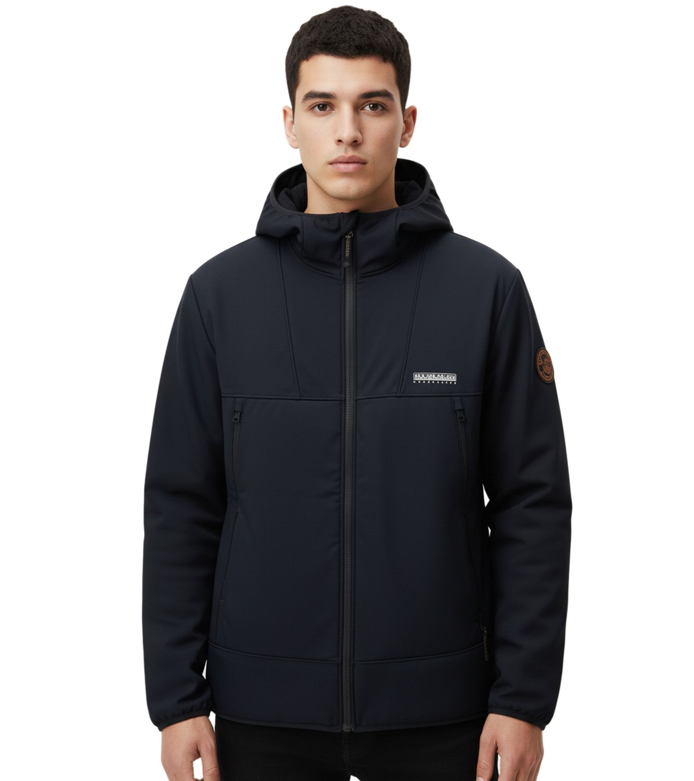 NAPAPIJRI A-Biois atmungsaktive Softshell-Jacke Herren Übergangs-Jacke mit Kapuze NP0A88TN1761 Dunkel-Blau von NAPAPIJRI