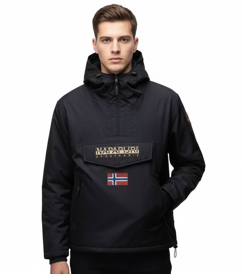 NAPAPIJRI Rainforest Next wasserabweisende Anorak-Jacke Outdoor-Jacke NP0A4IB99411 Schwarz von NAPAPIJRI