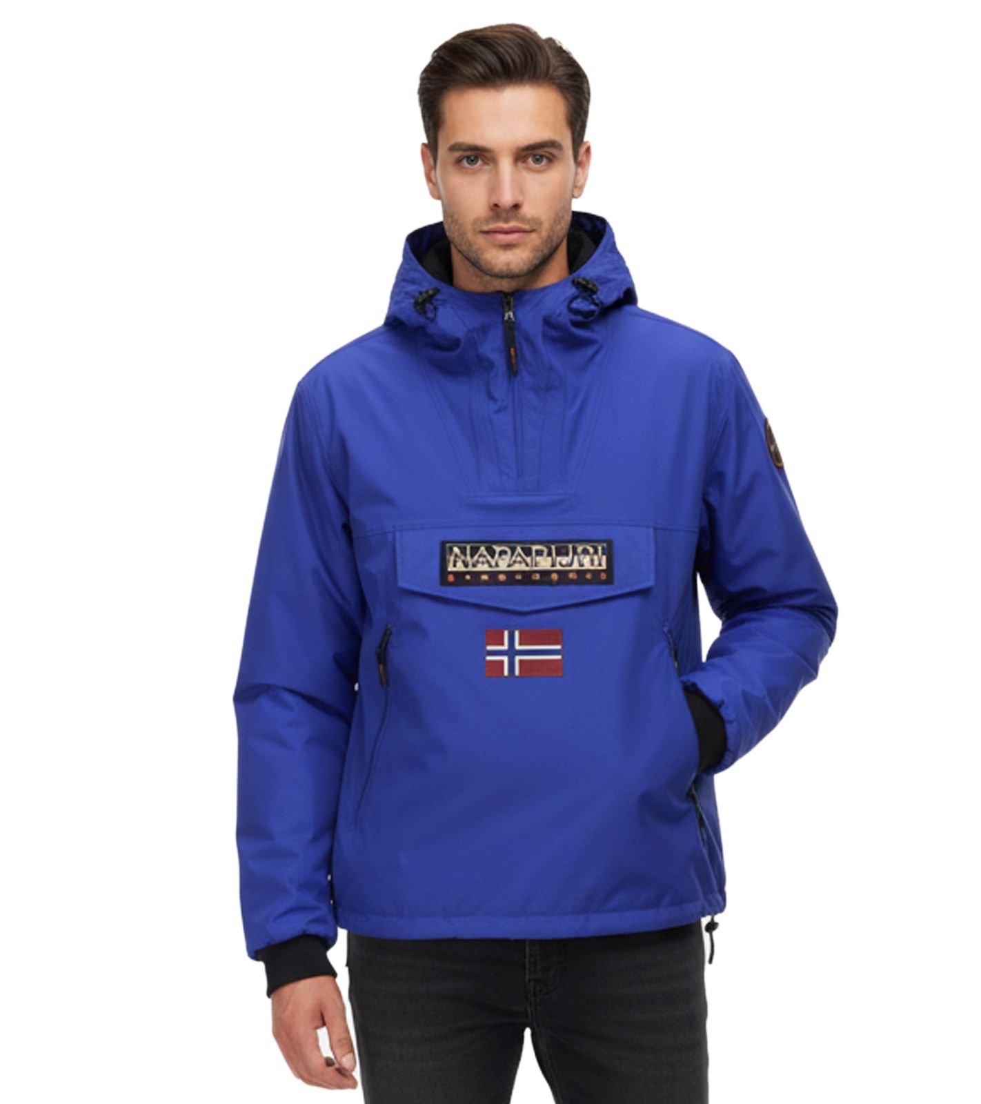 NAPAPIJRI Rainforest Next wasserabweisende Anorak-Jacke Outdoor-Jacke NP0A4IB9B3B1 Royal-Blau von NAPAPIJRI