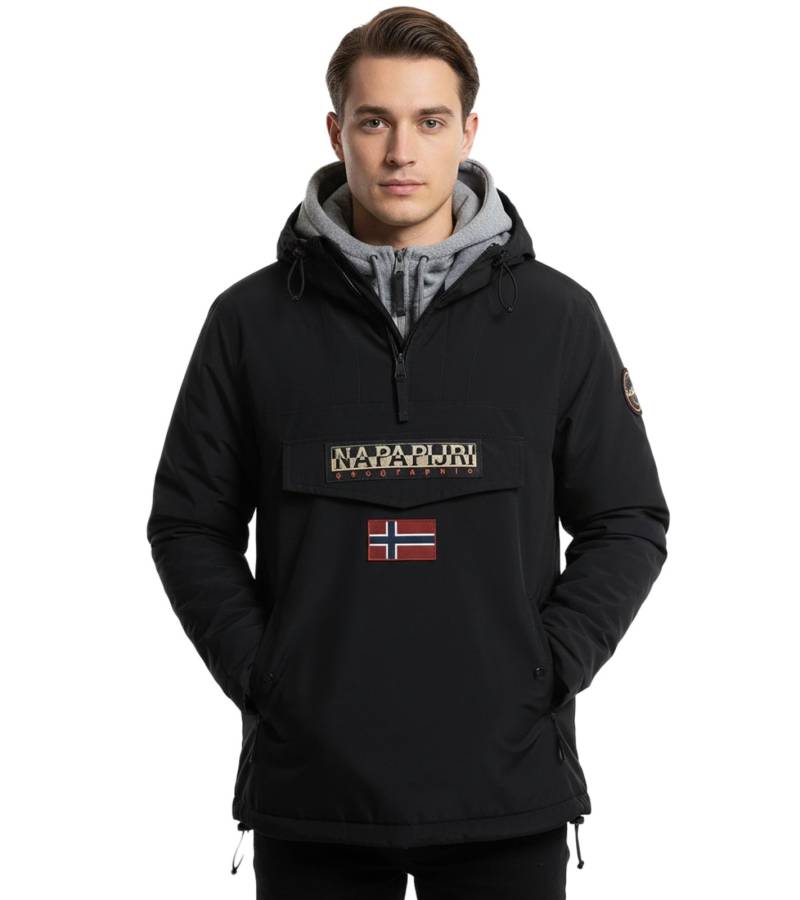 NAPAPIJRI Rainforest wasserabweisende Anorak-Jacke Winter-Jacke NP0A4GMC0411 Schwarz von NAPAPIJRI