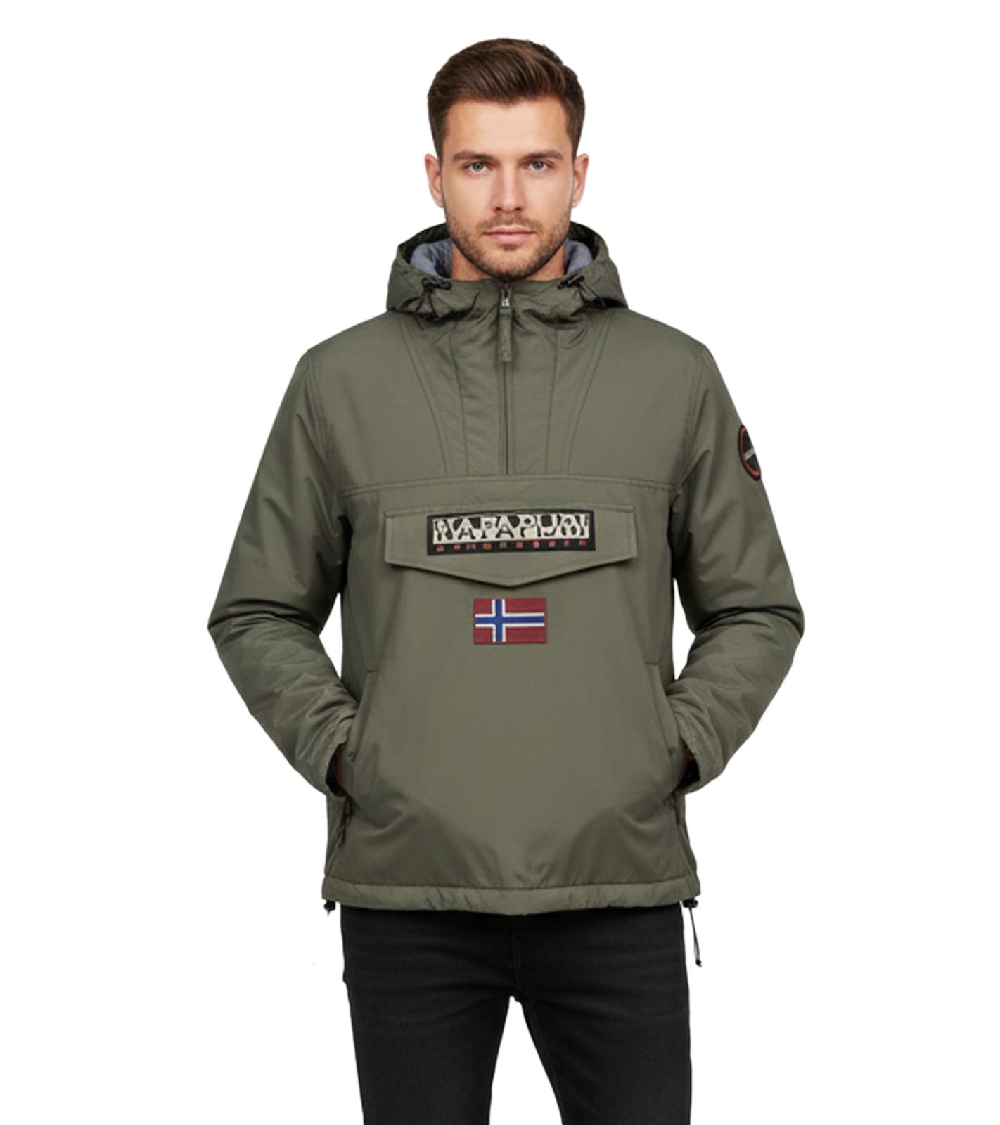 NAPAPIJRI Rainforest wasserabweisende Anorak-Jacke Winter-Jacke NP0A4GMCG0A1 Khaki-Grün von NAPAPIJRI