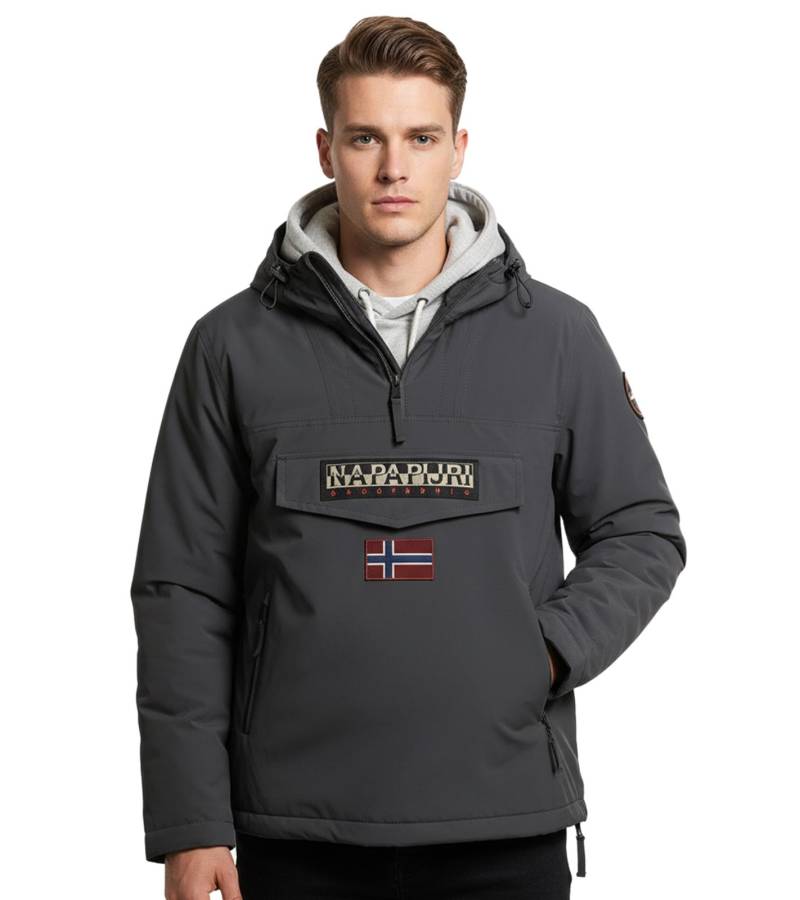 NAPAPIJRI Rainforest wasserabweisende Anorak-Jacke Winter-Jacke NP0A4GMCH981 Grau von NAPAPIJRI