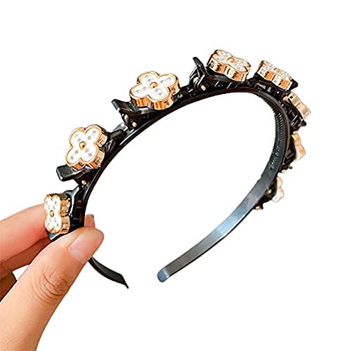 Stirnband Haarhalter Twist Clip Stirnband Haarreif mit Klammern Clips für Frauen Double Bangs Frisur Haarnadel Haar Styling Haarband Haarnadeln Friseurbedarf für Damen (C2) von NAQ