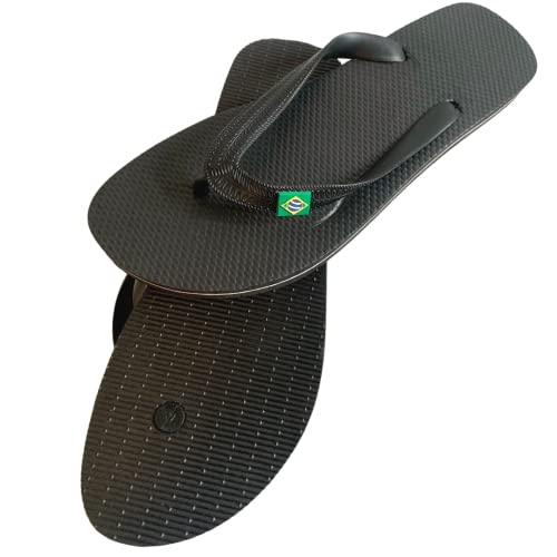 NARAMAKI® Brasil Flip-Flops für Damen/Mädchen - Sommer-Hausschuhe aus Eva - Strandzubehör, Schwarz , 36 EU von NARAMAKI