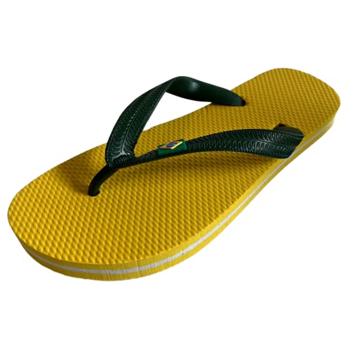 NARAMAKI® Brasil Flip-Flops für Damen/Mädchen - Sommer-Hausschuhe aus Eva - Strandzubehör, gelb, 37 EU von NARAMAKI