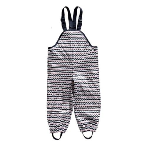 NARDONI - Matschhose Mädchen – Wasserdicht & Gefüttert – Reflektoren für Sicherheit – Verstellbare Träger – gefütterte Regenhose - Kinder Matschhose Größe 122 bis 128 - Rosa von NARDONI