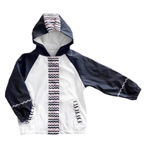 NARDONI - Regenjacke für Mädchen - Wasserdicht & Winddicht - Gefüttert mit Microfleece - Reflektoren für Sicherheit - Regenmantel mit PU-Beschichtung - 110 bis 116 – Rosa von NARDONI