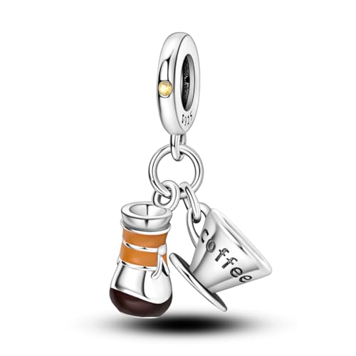 NARMO 925 Sterling Silber Charm für Frauen Armband Kaffeetasse Charm für Pandora Armband von NARMO