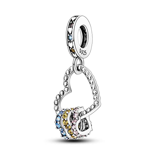 NARMO 925 Sterling Silber Charms für Armbänder Original Bead Charm für Pandora Armband Herz Dangle Charms von NARMO