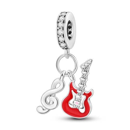 NARMO 925 Sterling Silber Charms für Frauen Gitarre Dangle Charm für Pandora Armband Original Perlen von NARMO