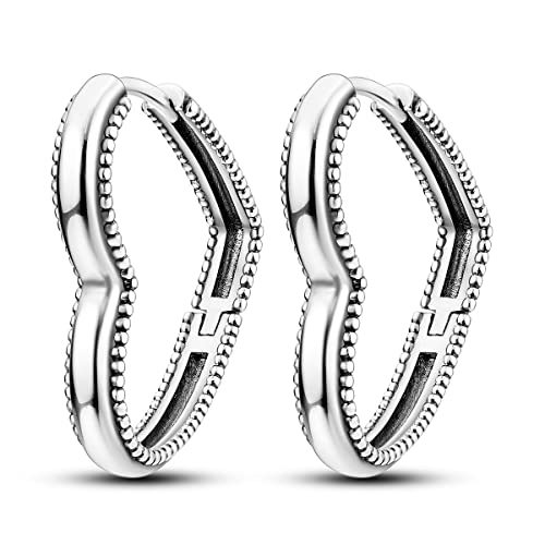 NARMO 925 Sterling Silber Herz Hoop Ohrringe für Frauen von NARMO
