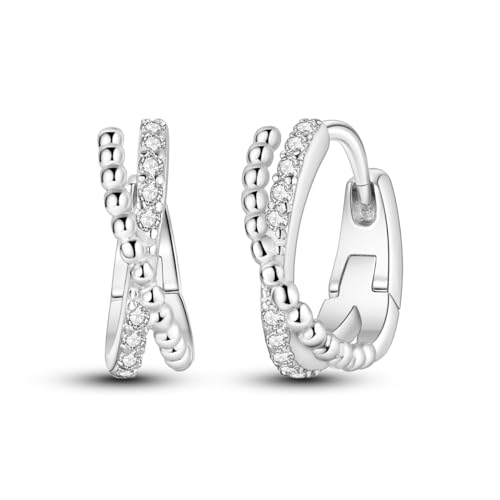 NARMO 925 Sterling Silber Hoop Ohrringe für Frauen Mit Cubic Zirkonia - Hypoallergen von NARMO