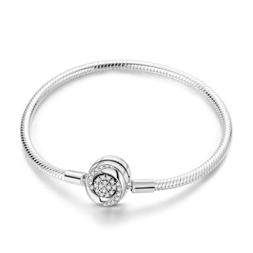 NARMO Armband für Frauen 925 Sterling Silber Schlange Kette Armband fit Pandora Charm 6.7in von NARMO