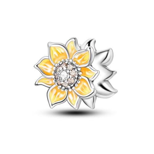 NARMO Charms für Frauen Armband Kleine Perle Charm Sonnenblume Charm für Armbänder von NARMO