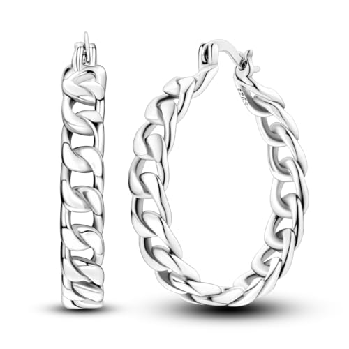 NARMO Hoop Ohrringe 925 Sterling Silber Knot Hoop Ohrringe für Frauen Big Hoop Ohrringe Silber Hoops Hypoallergene Ohrringe von NARMO