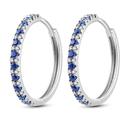 NARMO 925 Sterling Silber Ohrringe für Frauen Mit Blau Cubic Zirkonia von NARMO
