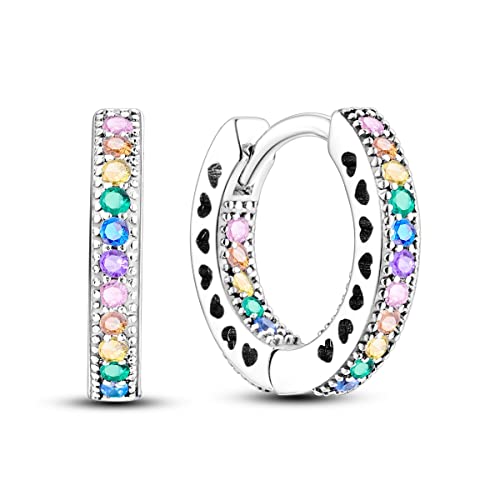 NARMO Ohrringe Silber 925 Creolen Silber Bunt Ohrringe für Frauen NARMO Ohrringe Silber 925 Creolen Silber Bunt Ohrringe für Frauen von NARMO