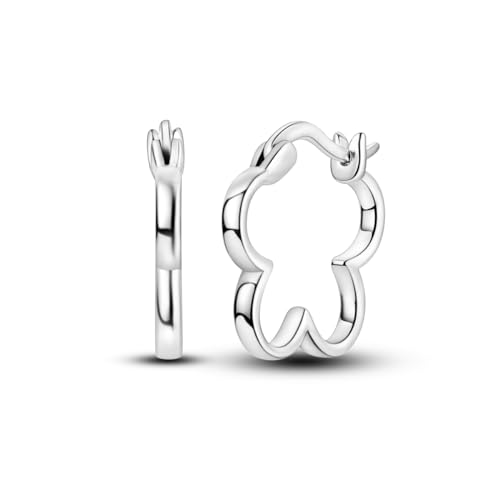 NARMO Ohrringe für Frauen 925 Sterling Silber Blume Shaped Hoop Ohrringe Hypoallergene Leichte Einfache Huggie Hoop Ohrringe von NARMO